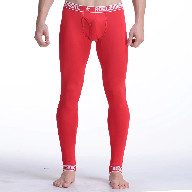 Men's long Johns one-piece thin underpants Tight thermal pants Modal slim cotton pants leggings