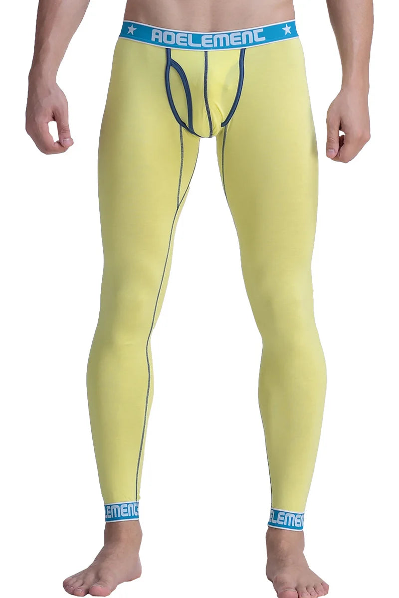 Men's long Johns one-piece thin underpants Tight thermal pants Modal slim cotton pants leggings