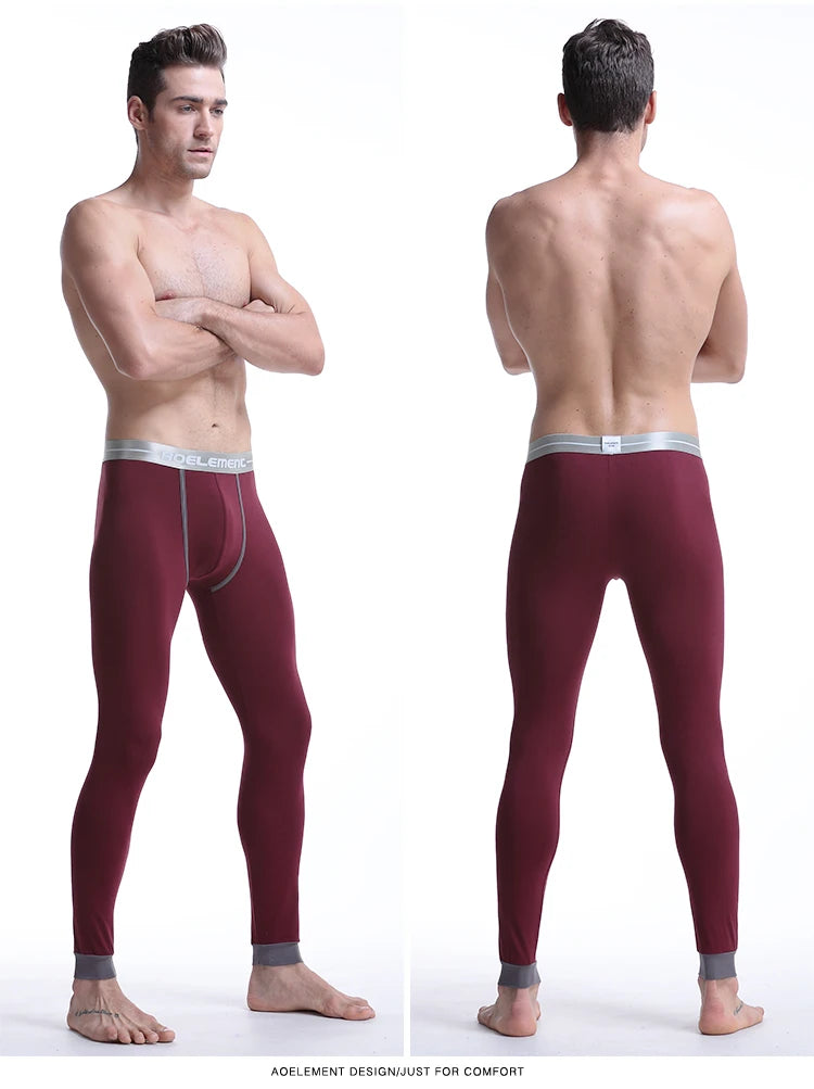 Men's long Johns one-piece thin underpants Tight thermal pants Modal slim cotton pants leggings