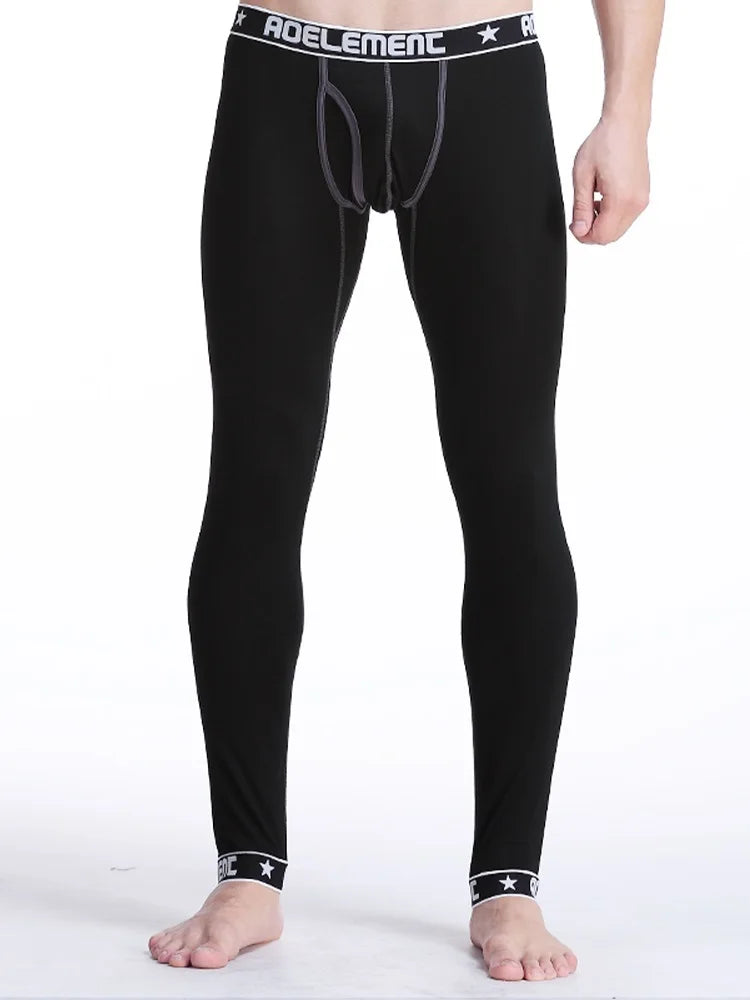 Men's long Johns one-piece thin underpants Tight thermal pants Modal slim cotton pants leggings