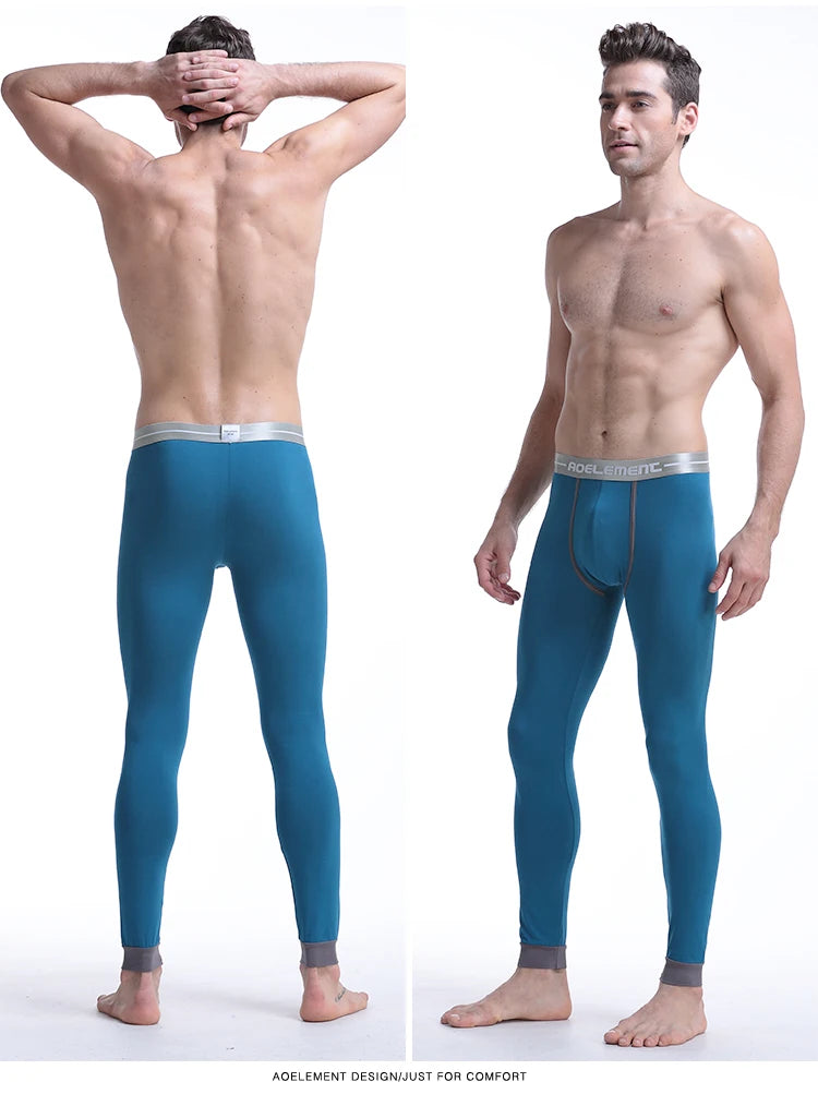 Men's long Johns one-piece thin underpants Tight thermal pants Modal slim cotton pants leggings