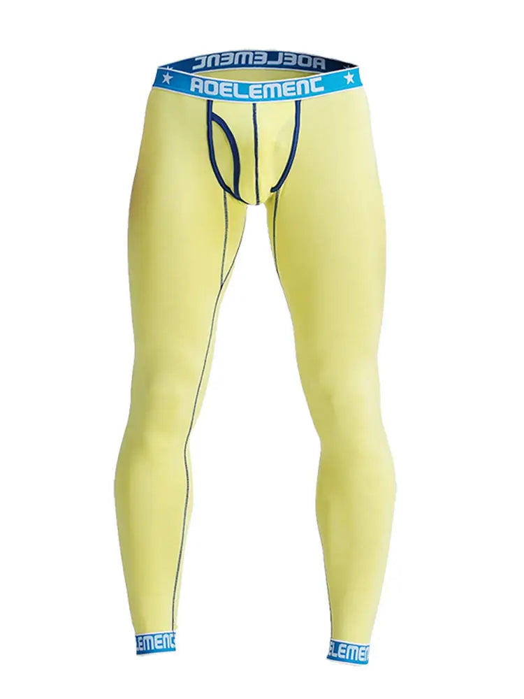 Men's long Johns one-piece thin underpants Tight thermal pants Modal slim cotton pants leggings