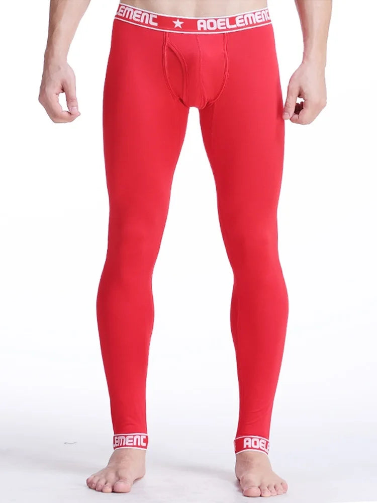 Men's long Johns one-piece thin underpants Tight thermal pants Modal slim cotton pants leggings