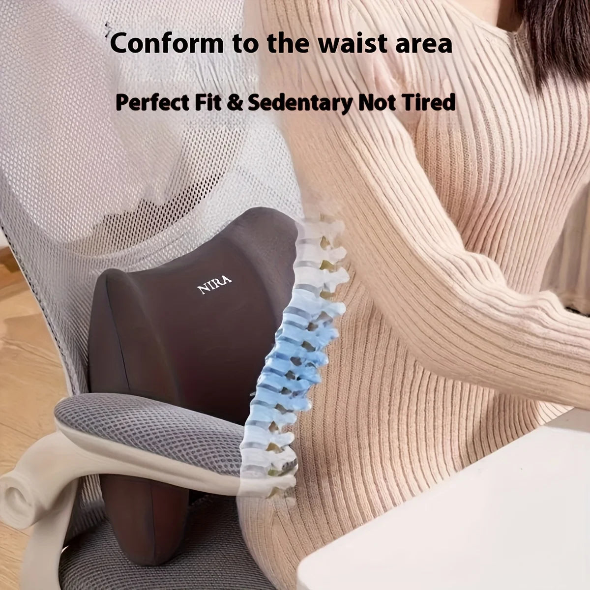 Coussin lombaire ergonomique – Soutien optimal pour le dos