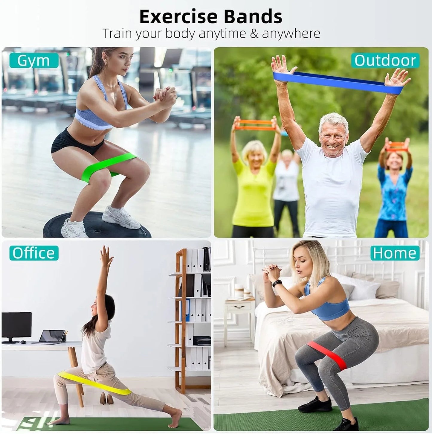 Elastic Power Bands
Yoga Gym Equipment Elastic Rubber Loop