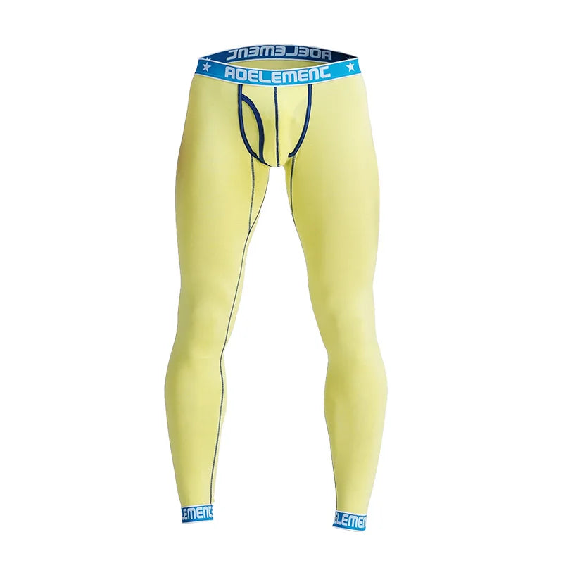 Men's long Johns one-piece thin underpants Tight thermal pants Modal slim cotton pants leggings