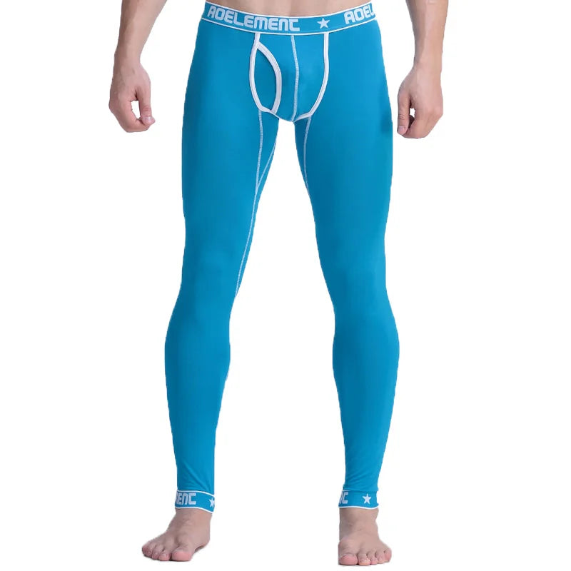 Men's long Johns one-piece thin underpants Tight thermal pants Modal slim cotton pants leggings