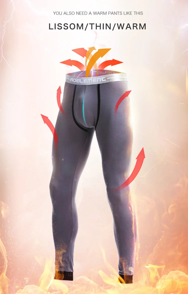 Men's long Johns one-piece thin underpants Tight thermal pants Modal slim cotton pants leggings