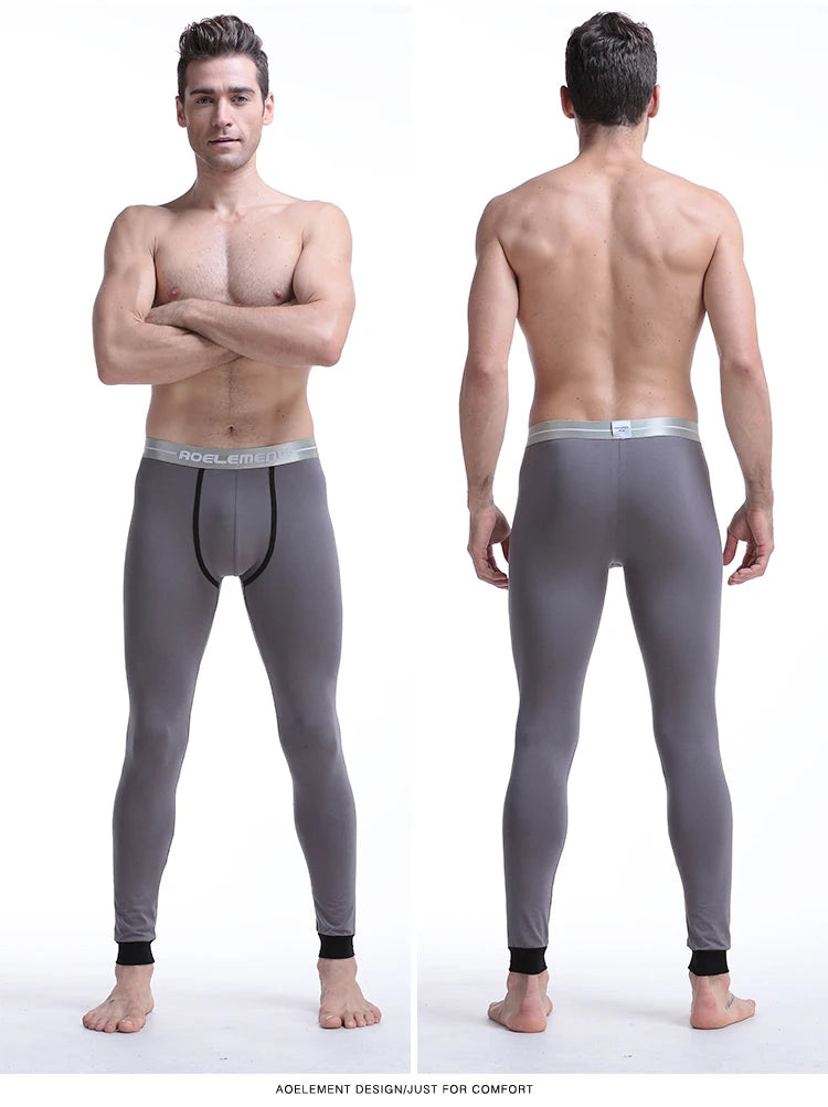 Men's long Johns one-piece thin underpants Tight thermal pants Modal slim cotton pants leggings