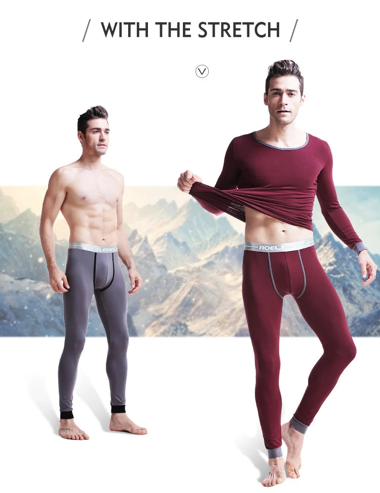 Men's long Johns one-piece thin underpants Tight thermal pants Modal slim cotton pants leggings